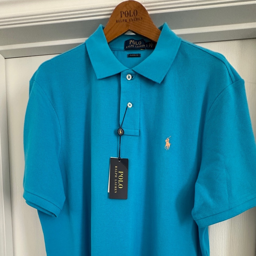 Ralph Lauren Men's Turquoise Polo Shirt
